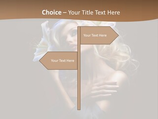 Blond Portrait Fresh PowerPoint Template