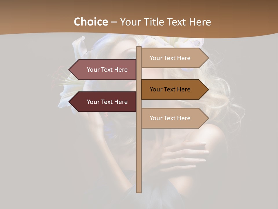 Blond Portrait Fresh PowerPoint Template