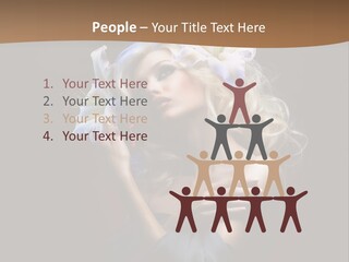 Blond Portrait Fresh PowerPoint Template