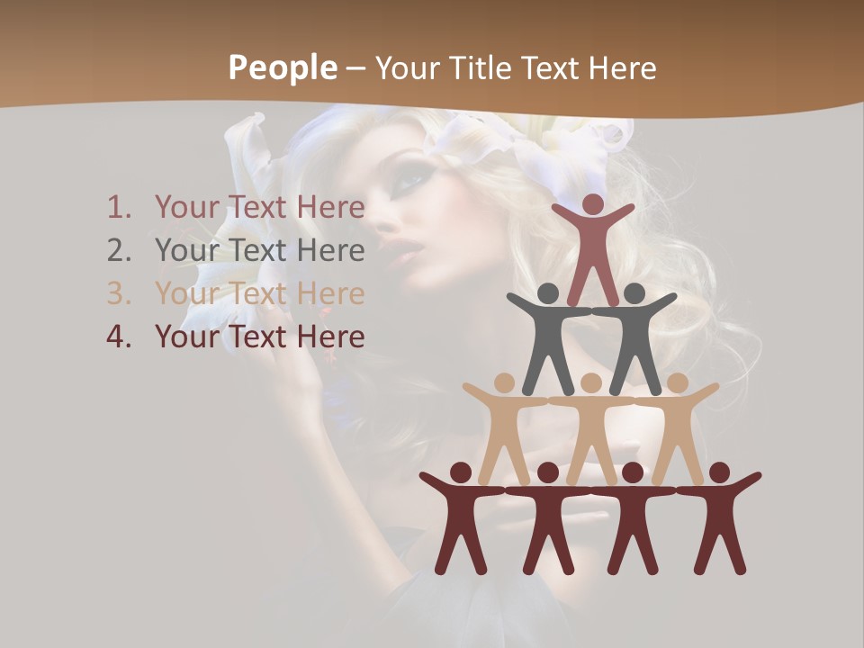 Blond Portrait Fresh PowerPoint Template