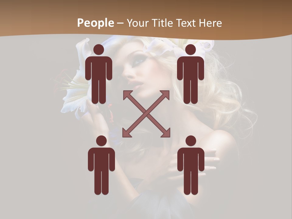 Blond Portrait Fresh PowerPoint Template