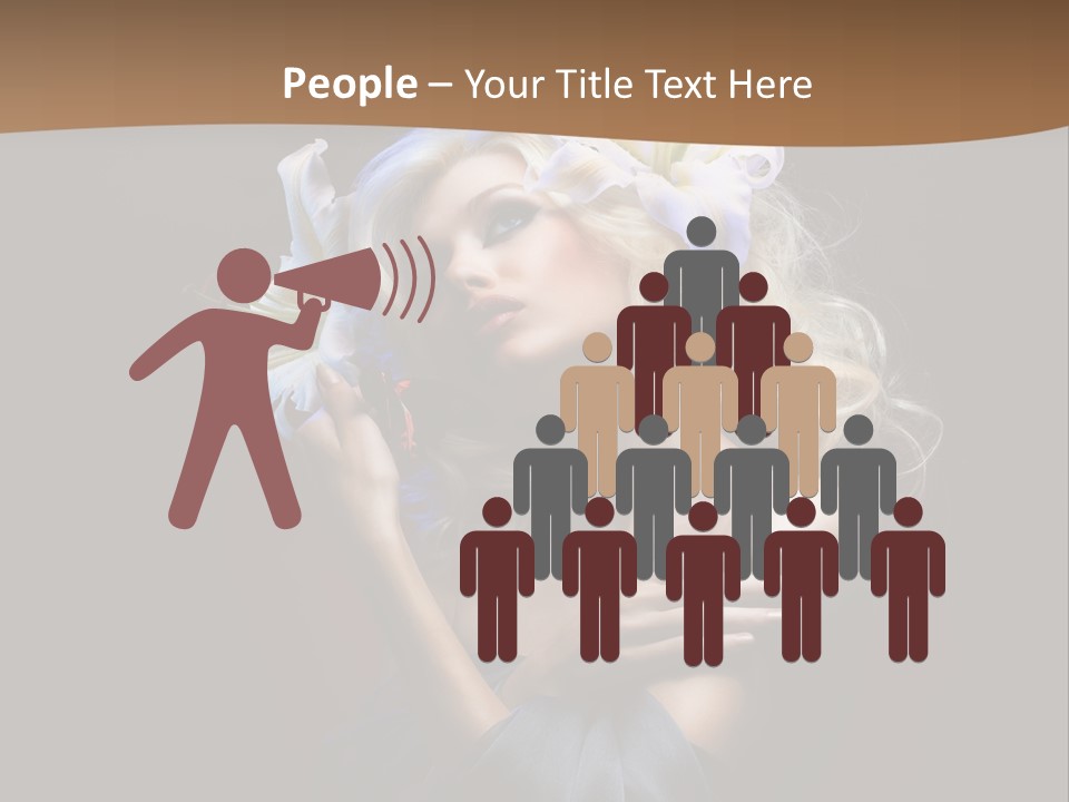 Blond Portrait Fresh PowerPoint Template