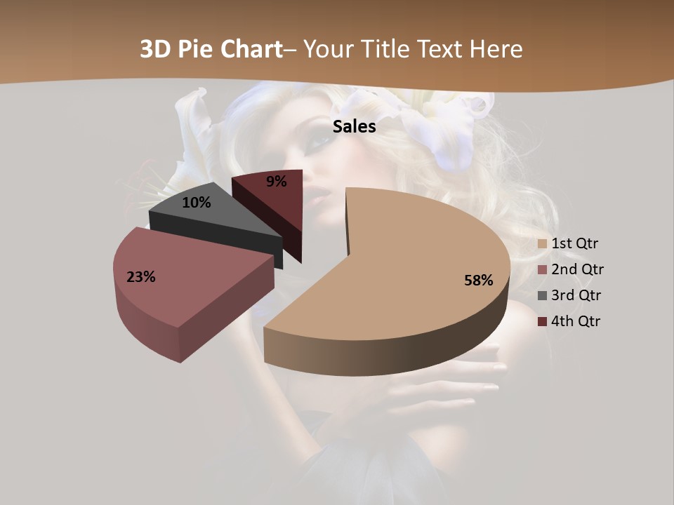 Blond Portrait Fresh PowerPoint Template