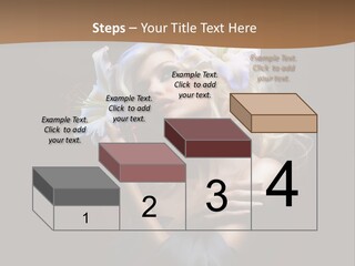 Blond Portrait Fresh PowerPoint Template