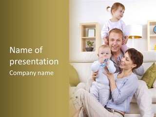 Home Sofa Togetherness PowerPoint Template