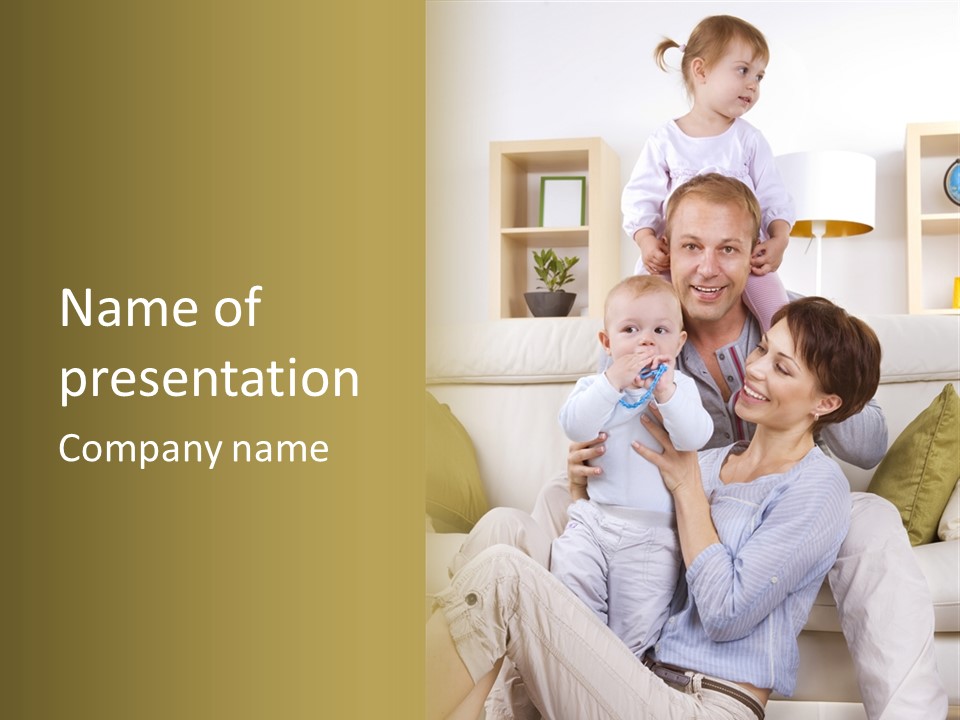 Home Sofa Togetherness PowerPoint Template