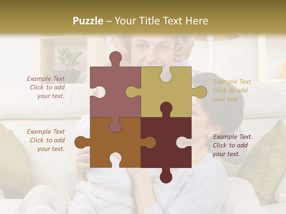 Home Sofa Togetherness PowerPoint Template
