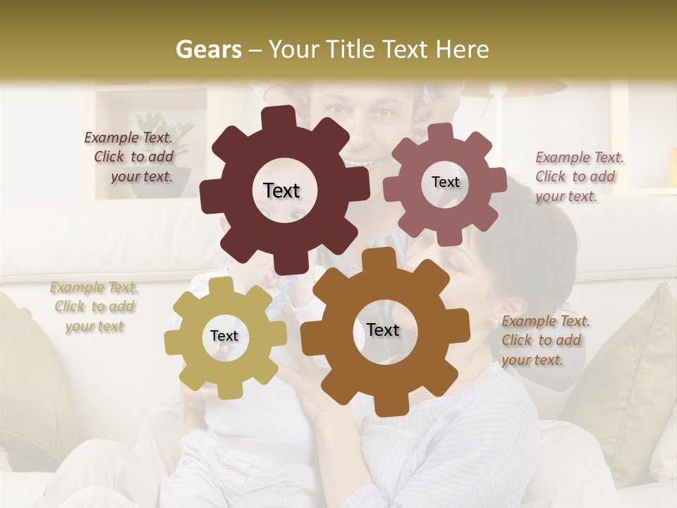 Home Sofa Togetherness PowerPoint Template