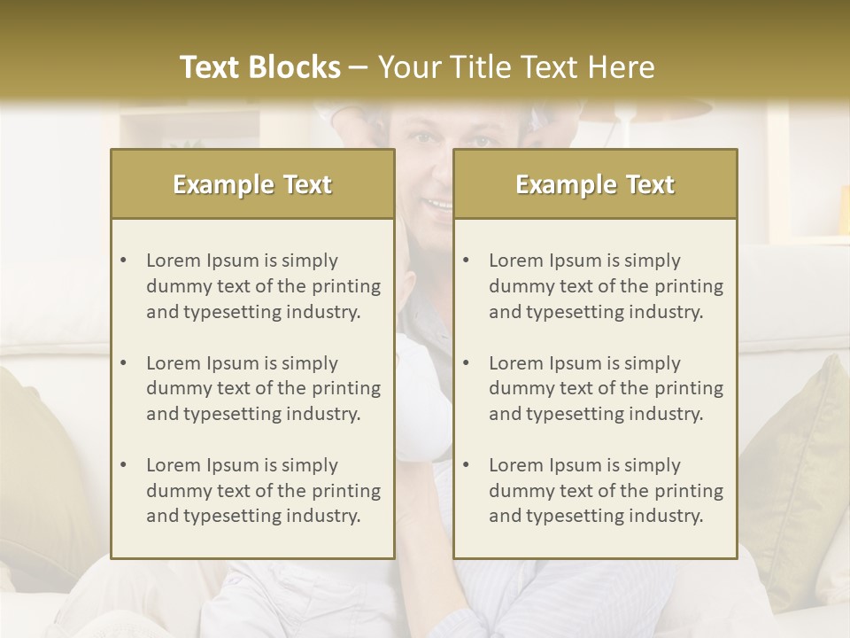 Home Sofa Togetherness PowerPoint Template