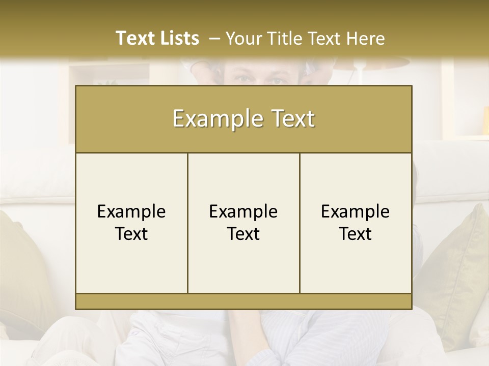 Home Sofa Togetherness PowerPoint Template