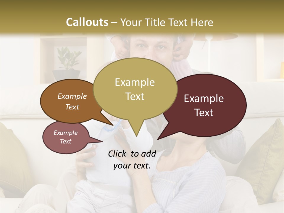 Home Sofa Togetherness PowerPoint Template