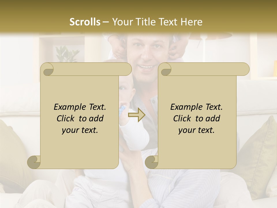 Home Sofa Togetherness PowerPoint Template