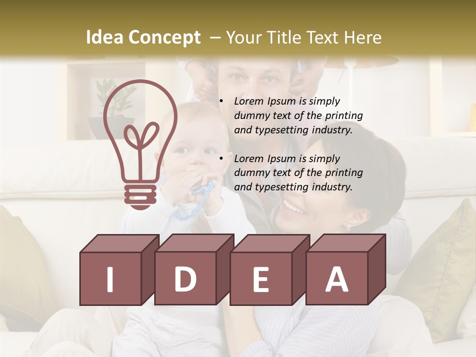 Home Sofa Togetherness PowerPoint Template