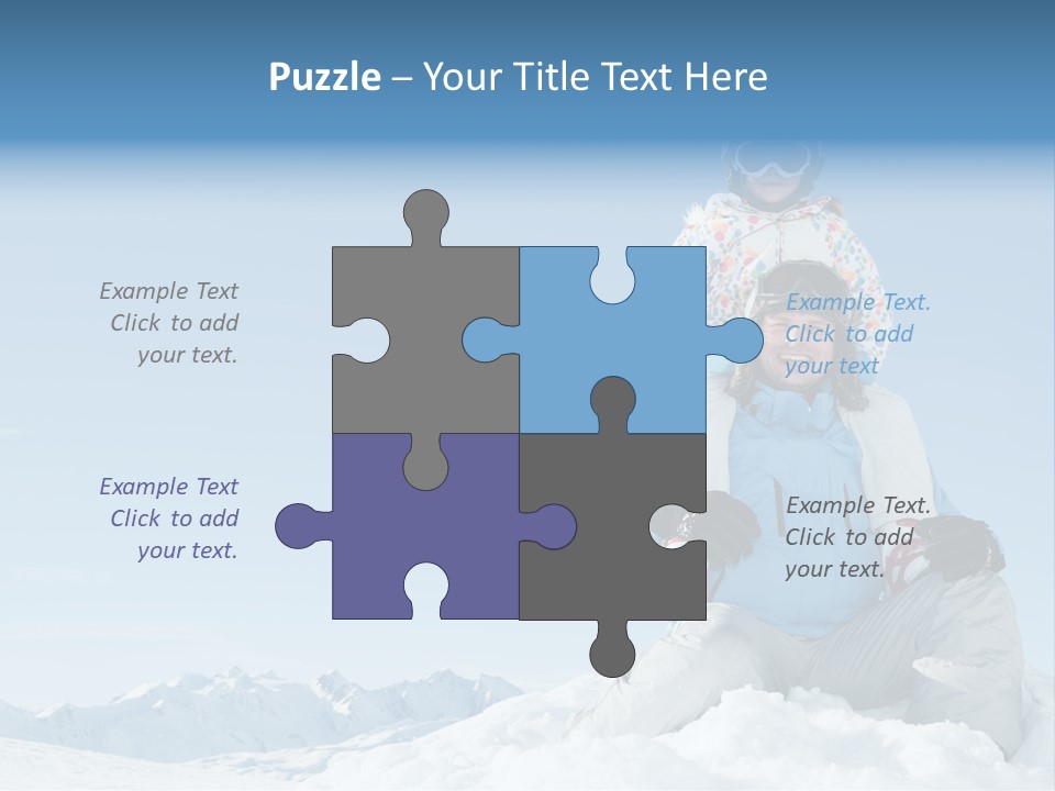 Vacation Alps Female PowerPoint Template