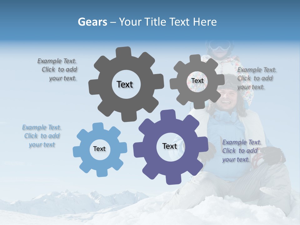 Vacation Alps Female PowerPoint Template