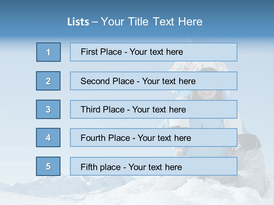Vacation Alps Female PowerPoint Template