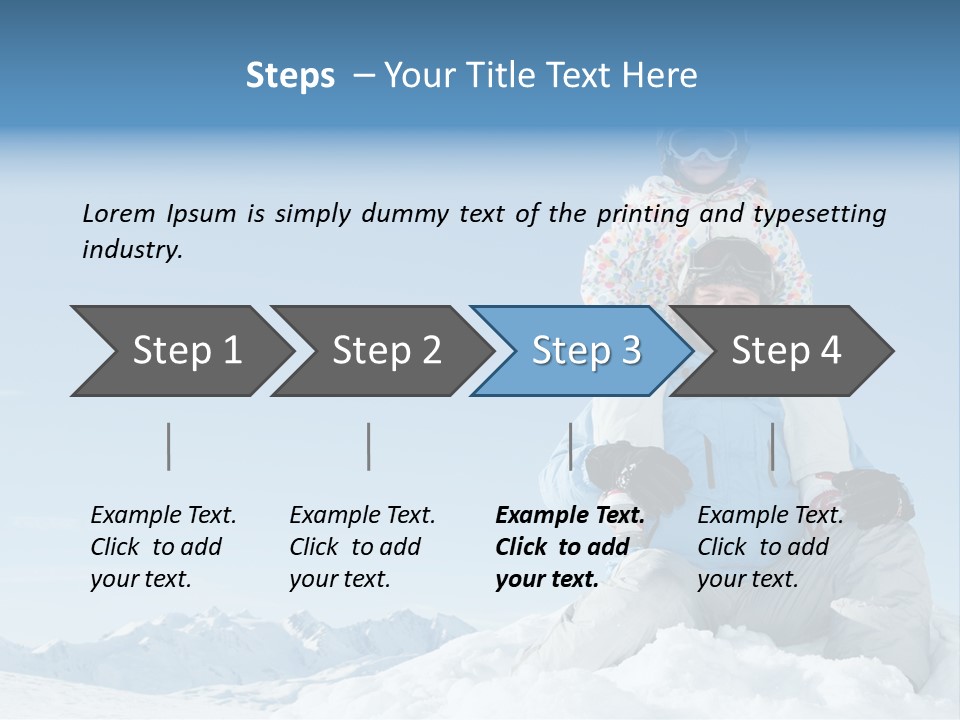 Vacation Alps Female PowerPoint Template