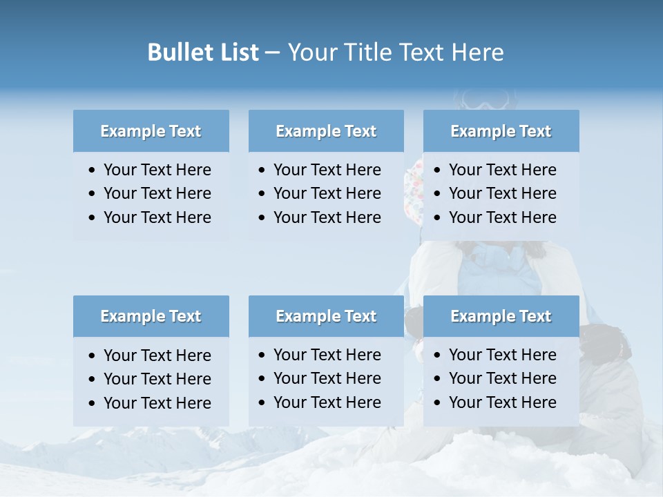 Vacation Alps Female PowerPoint Template