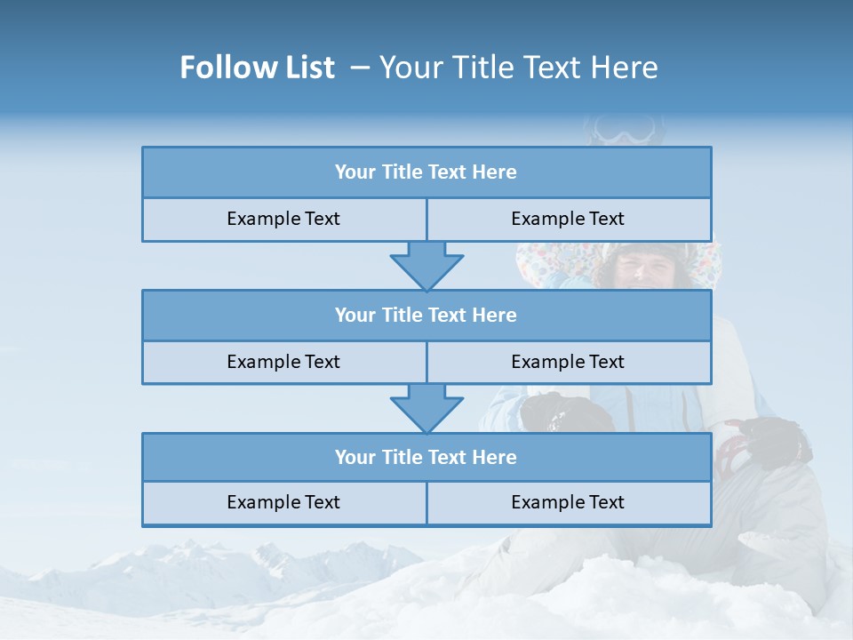 Vacation Alps Female PowerPoint Template