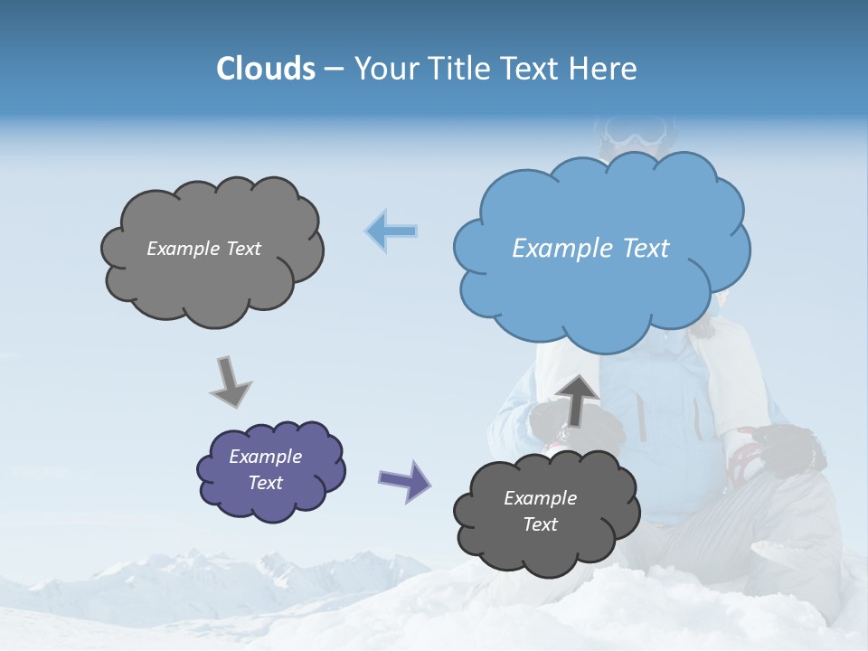 Vacation Alps Female PowerPoint Template