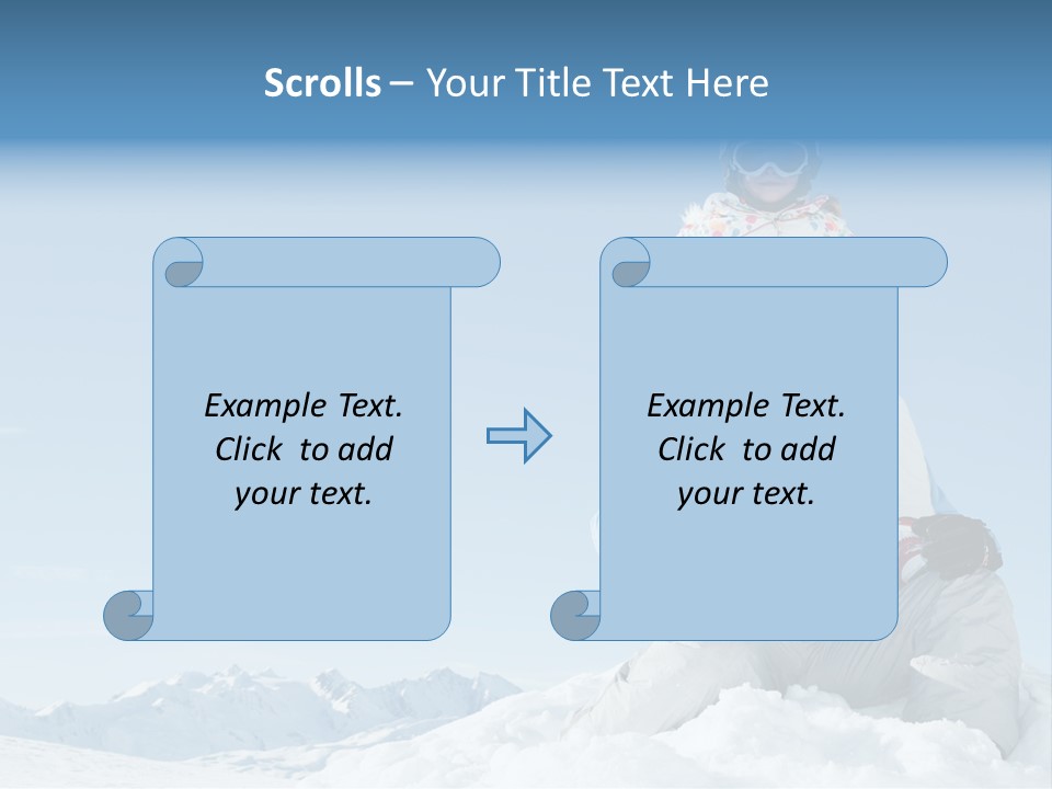 Vacation Alps Female PowerPoint Template
