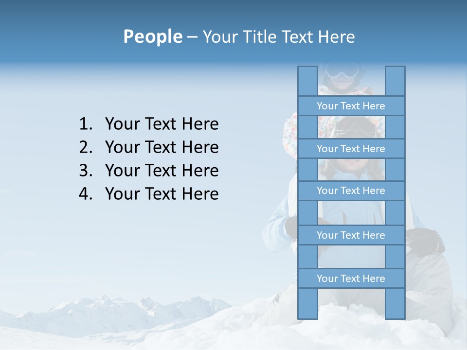 Vacation Alps Female PowerPoint Template