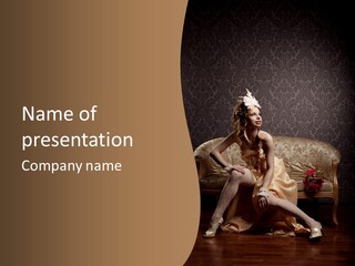 Woman Beautiful Rich PowerPoint Template