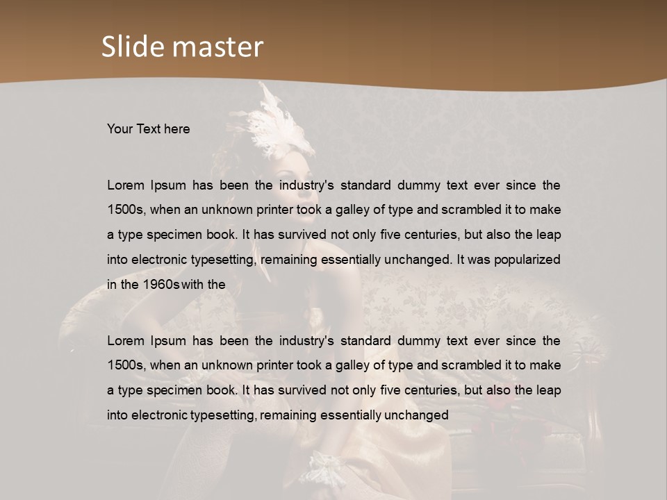 Woman Beautiful Rich PowerPoint Template