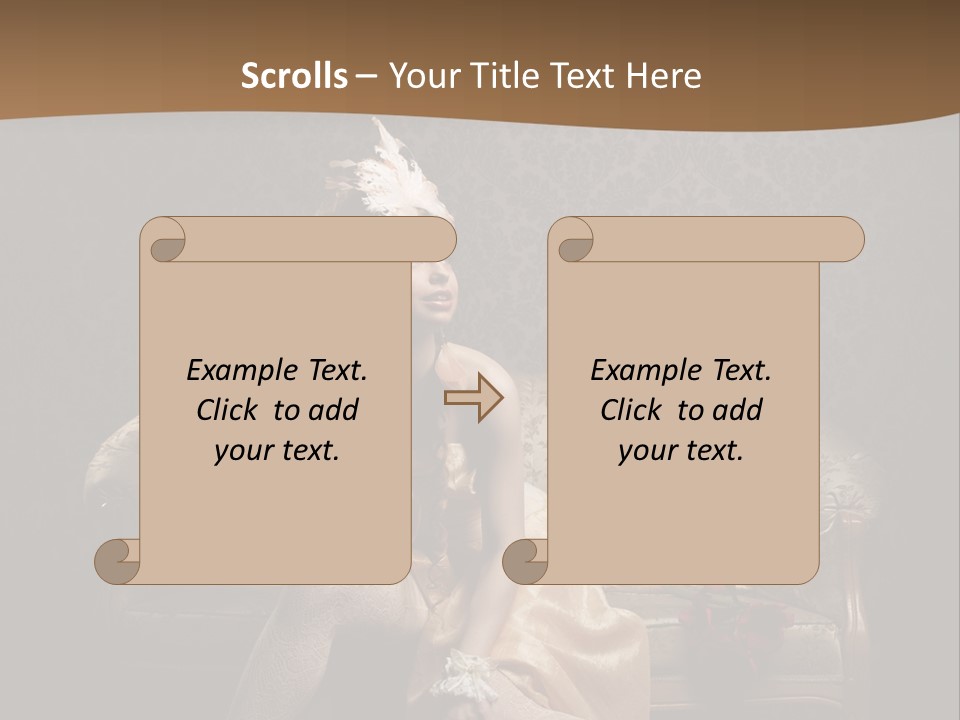 Woman Beautiful Rich PowerPoint Template