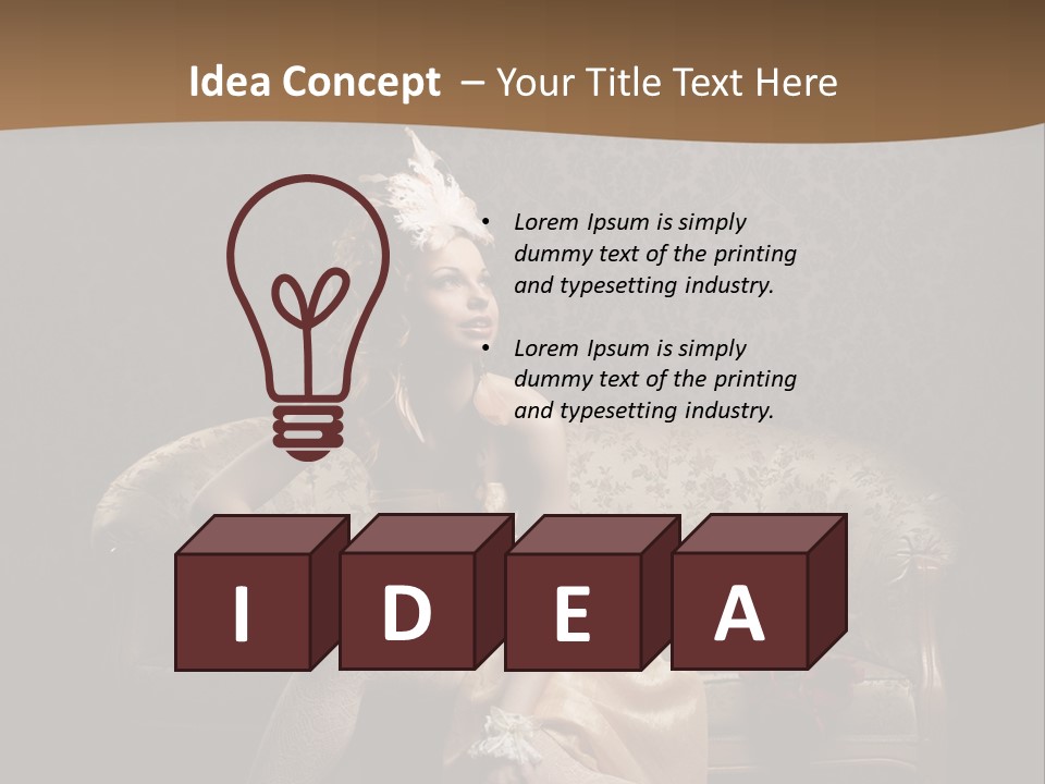 Woman Beautiful Rich PowerPoint Template