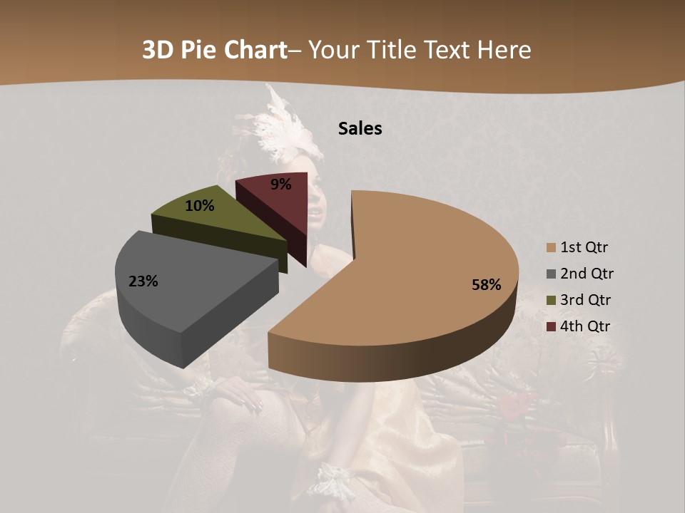 Woman Beautiful Rich PowerPoint Template