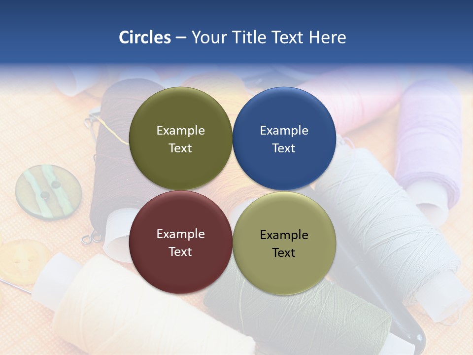 Red Textiles Sew PowerPoint Template