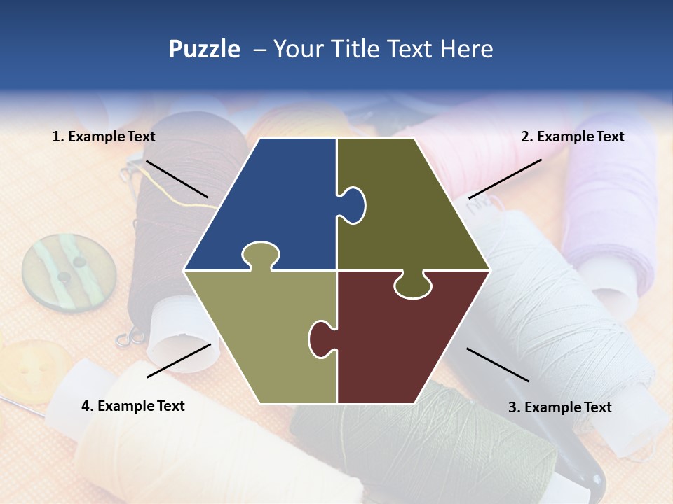 Red Textiles Sew PowerPoint Template