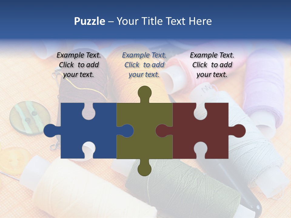 Red Textiles Sew PowerPoint Template