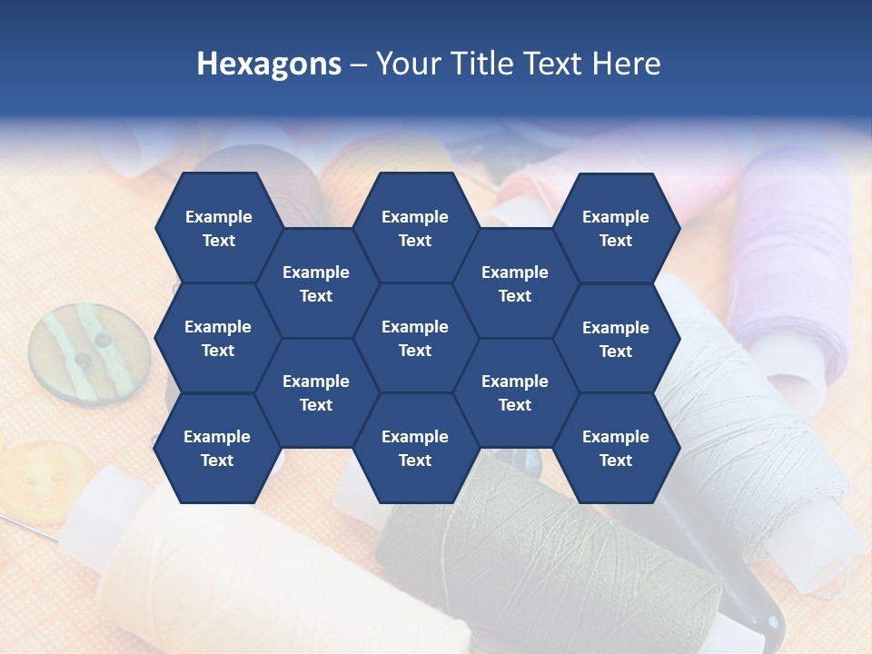 Red Textiles Sew PowerPoint Template