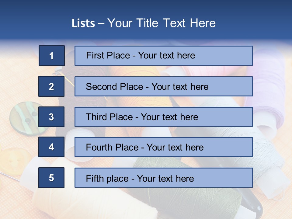Red Textiles Sew PowerPoint Template