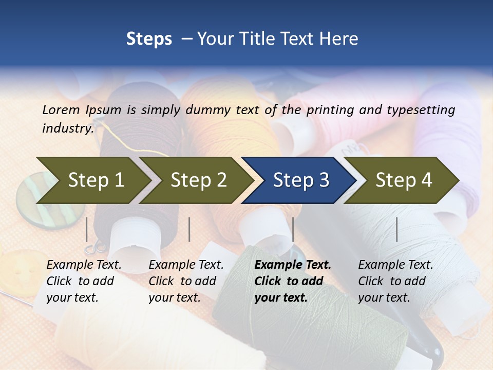 Red Textiles Sew PowerPoint Template