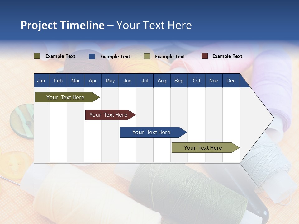 Red Textiles Sew PowerPoint Template