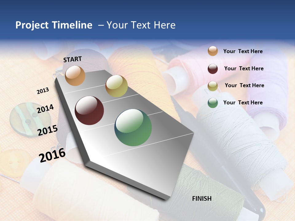Red Textiles Sew PowerPoint Template