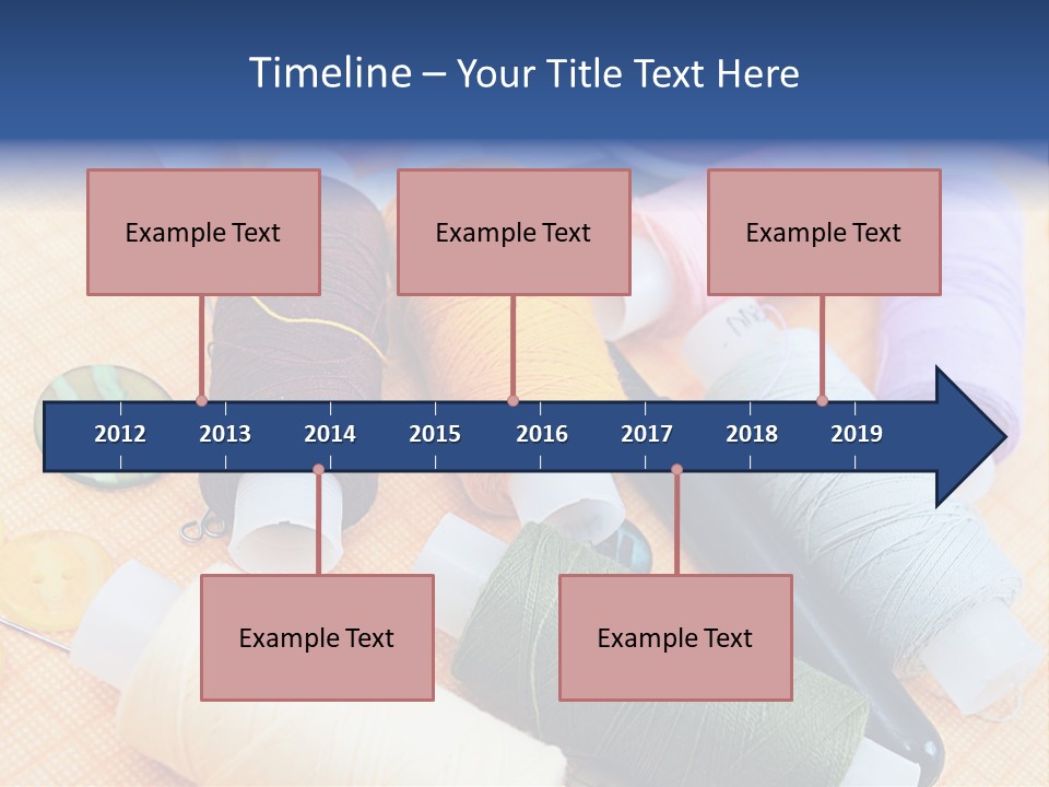 Red Textiles Sew PowerPoint Template