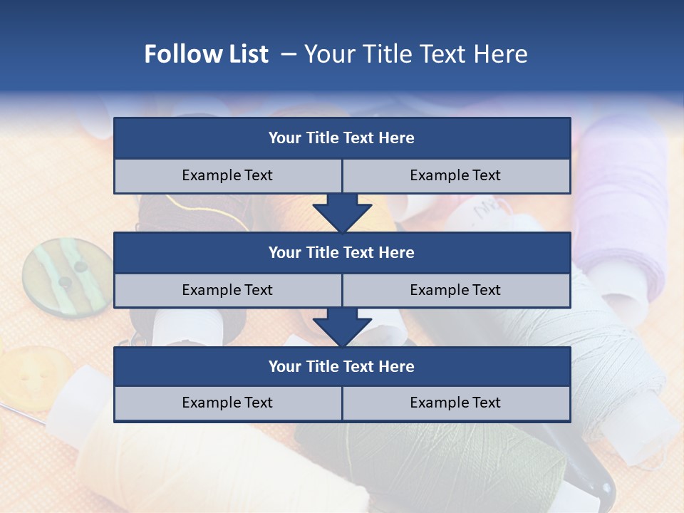 Red Textiles Sew PowerPoint Template