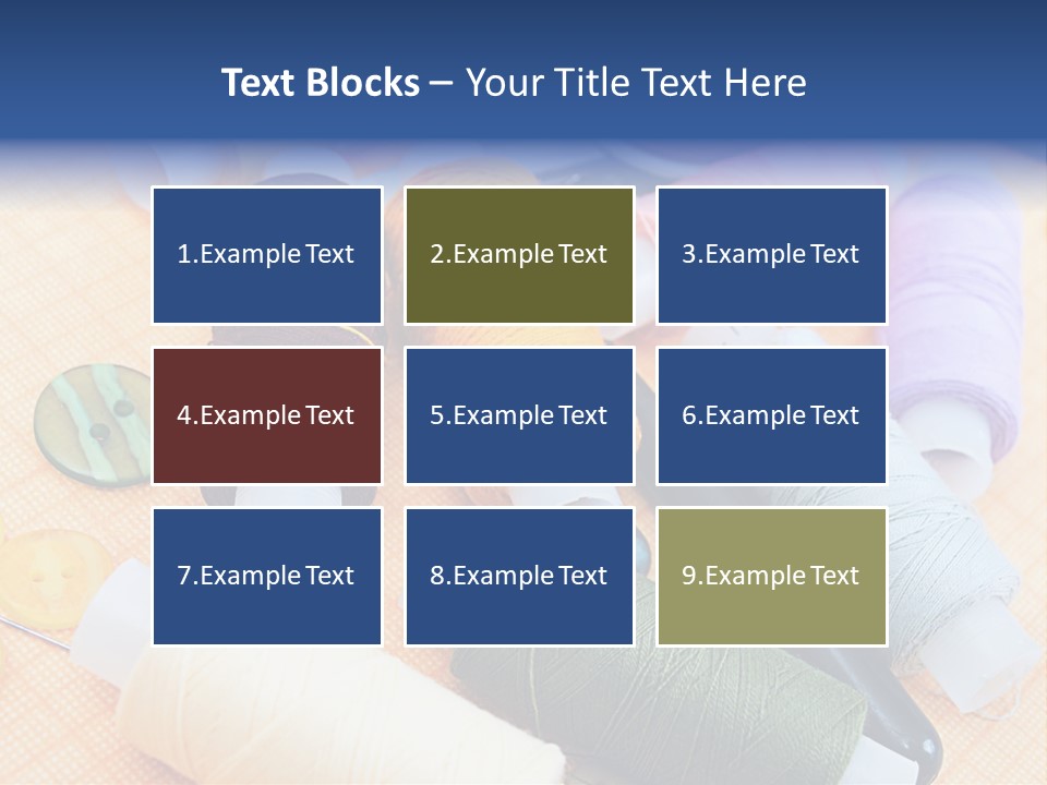 Red Textiles Sew PowerPoint Template