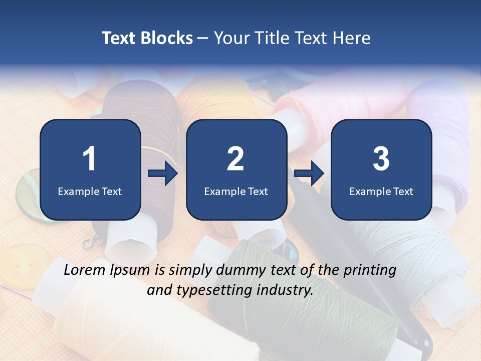 Red Textiles Sew PowerPoint Template