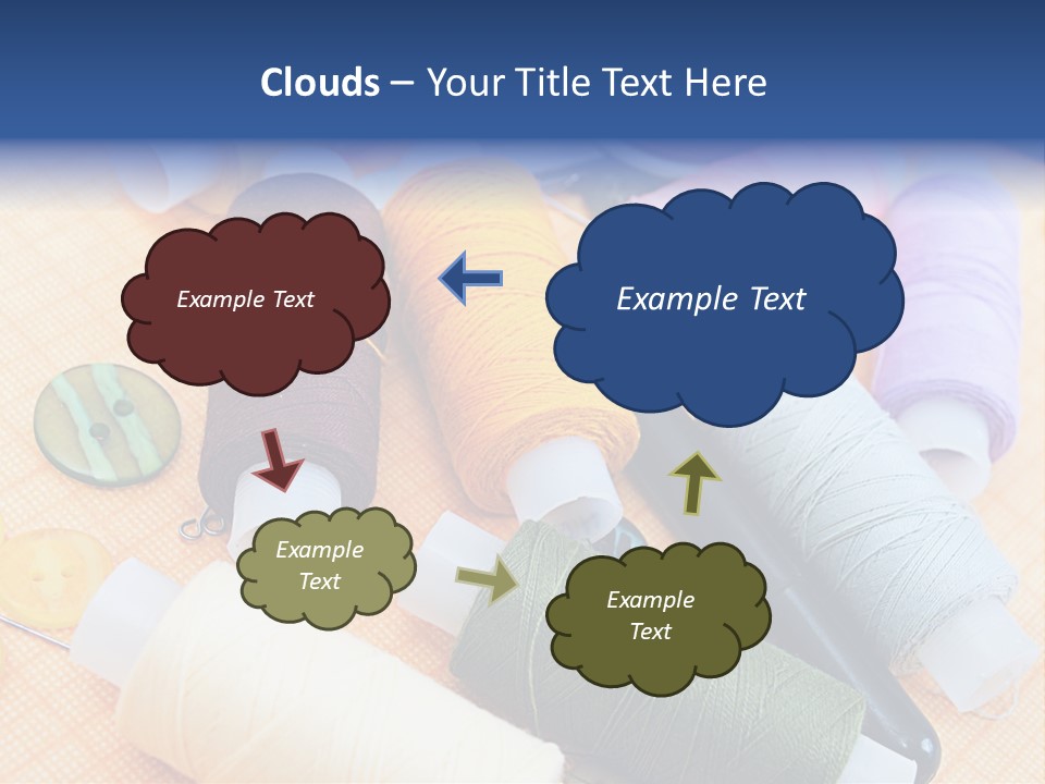 Red Textiles Sew PowerPoint Template