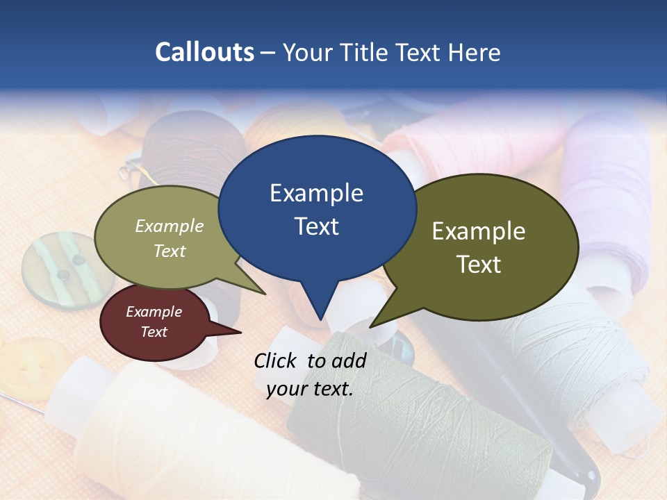 Red Textiles Sew PowerPoint Template