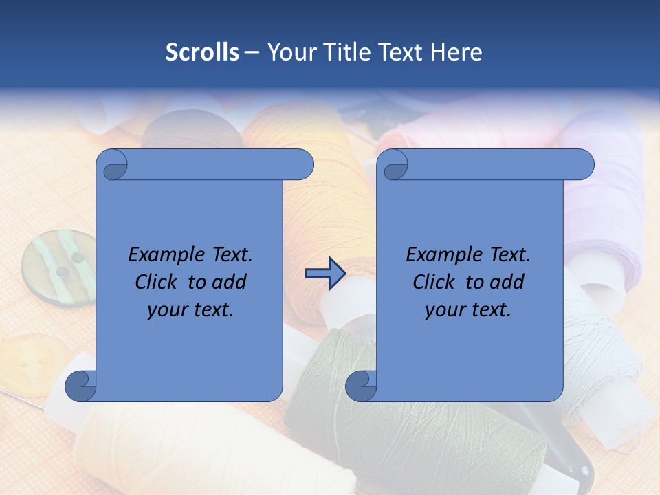 Red Textiles Sew PowerPoint Template