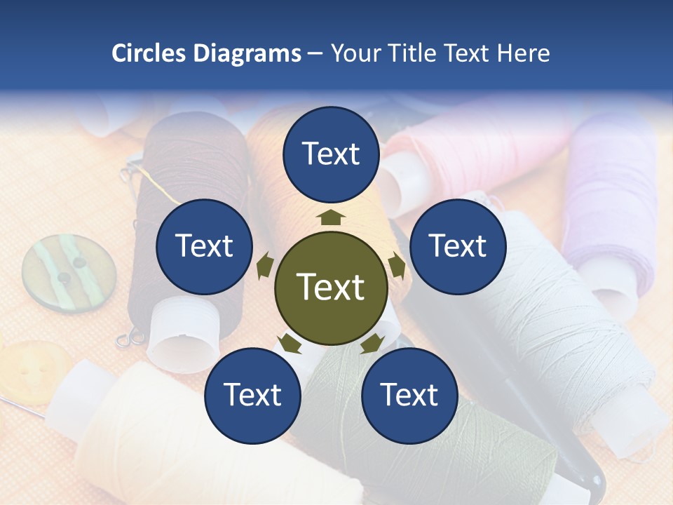 Red Textiles Sew PowerPoint Template