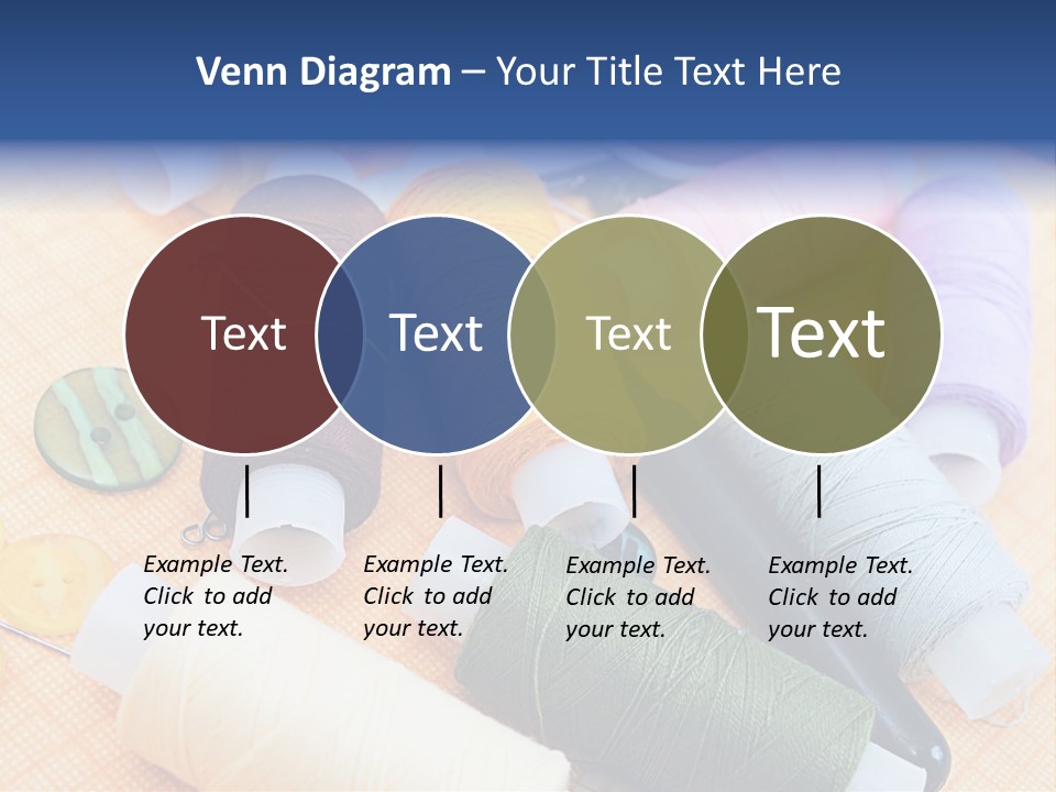 Red Textiles Sew PowerPoint Template