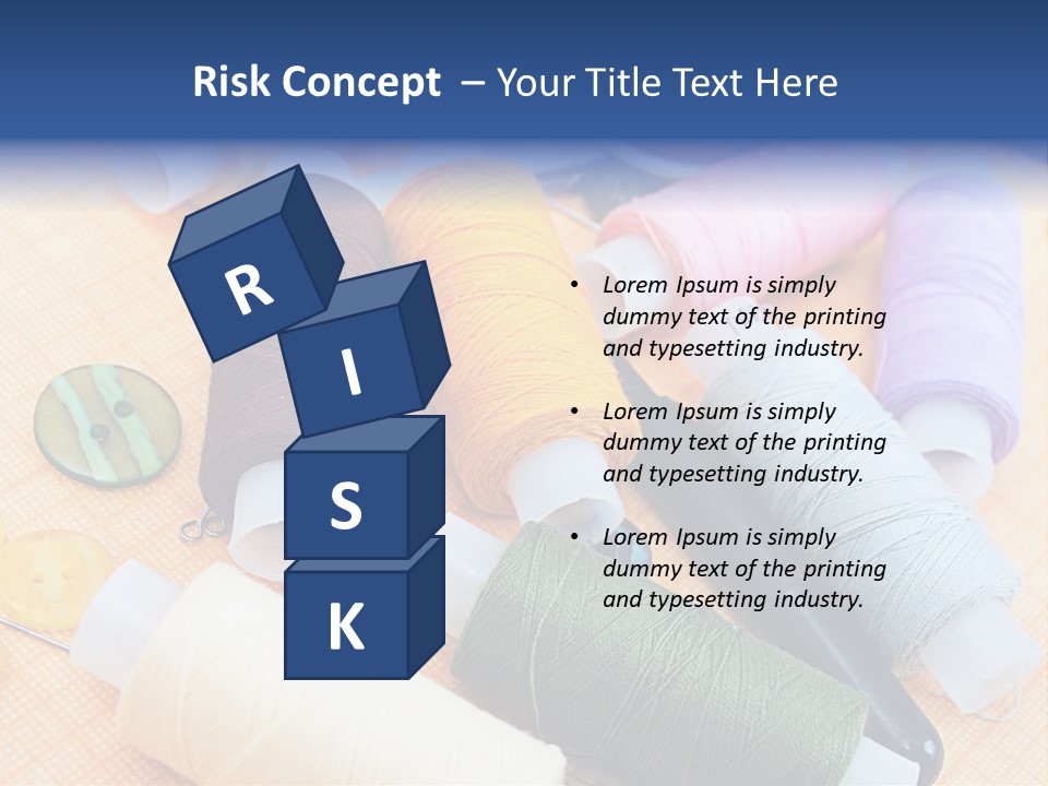 Red Textiles Sew PowerPoint Template