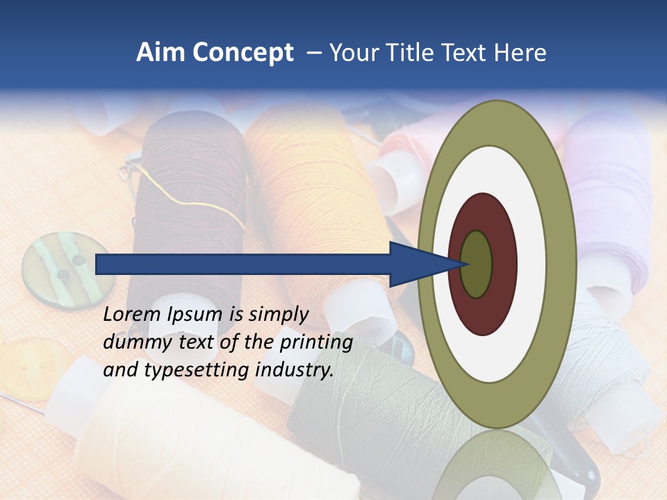 Red Textiles Sew PowerPoint Template